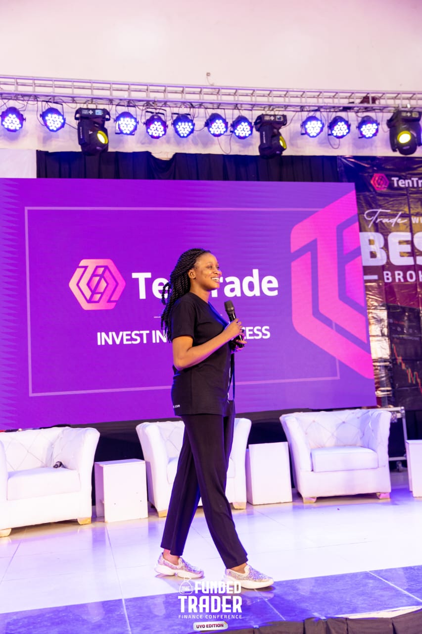 Walking the stage at the Uyo Funded Trader conference