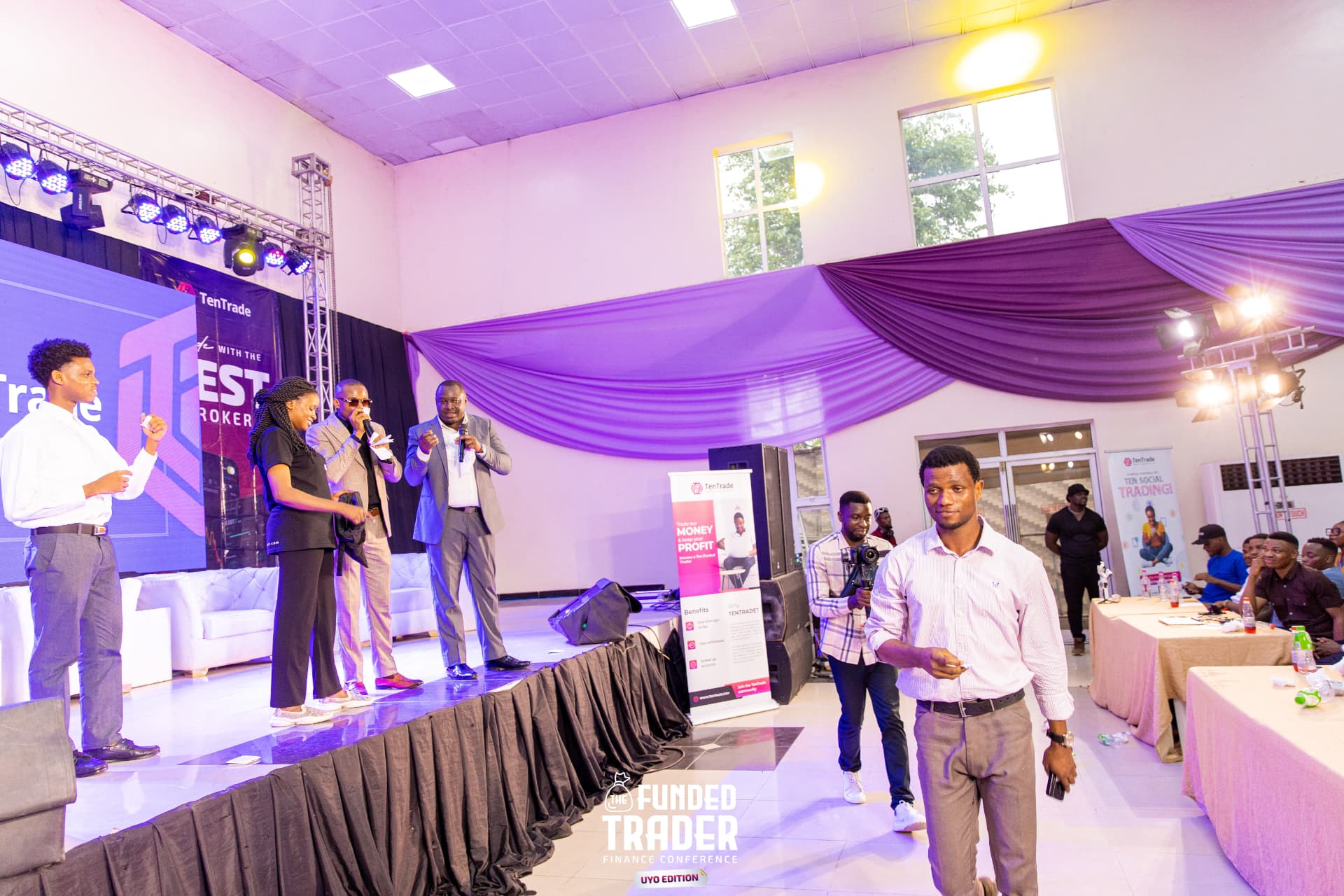 Panel session on stage at the Funded Trader Finance Conference, Uyo edition